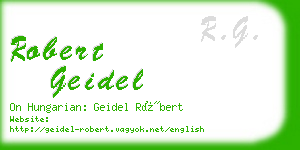 robert geidel business card